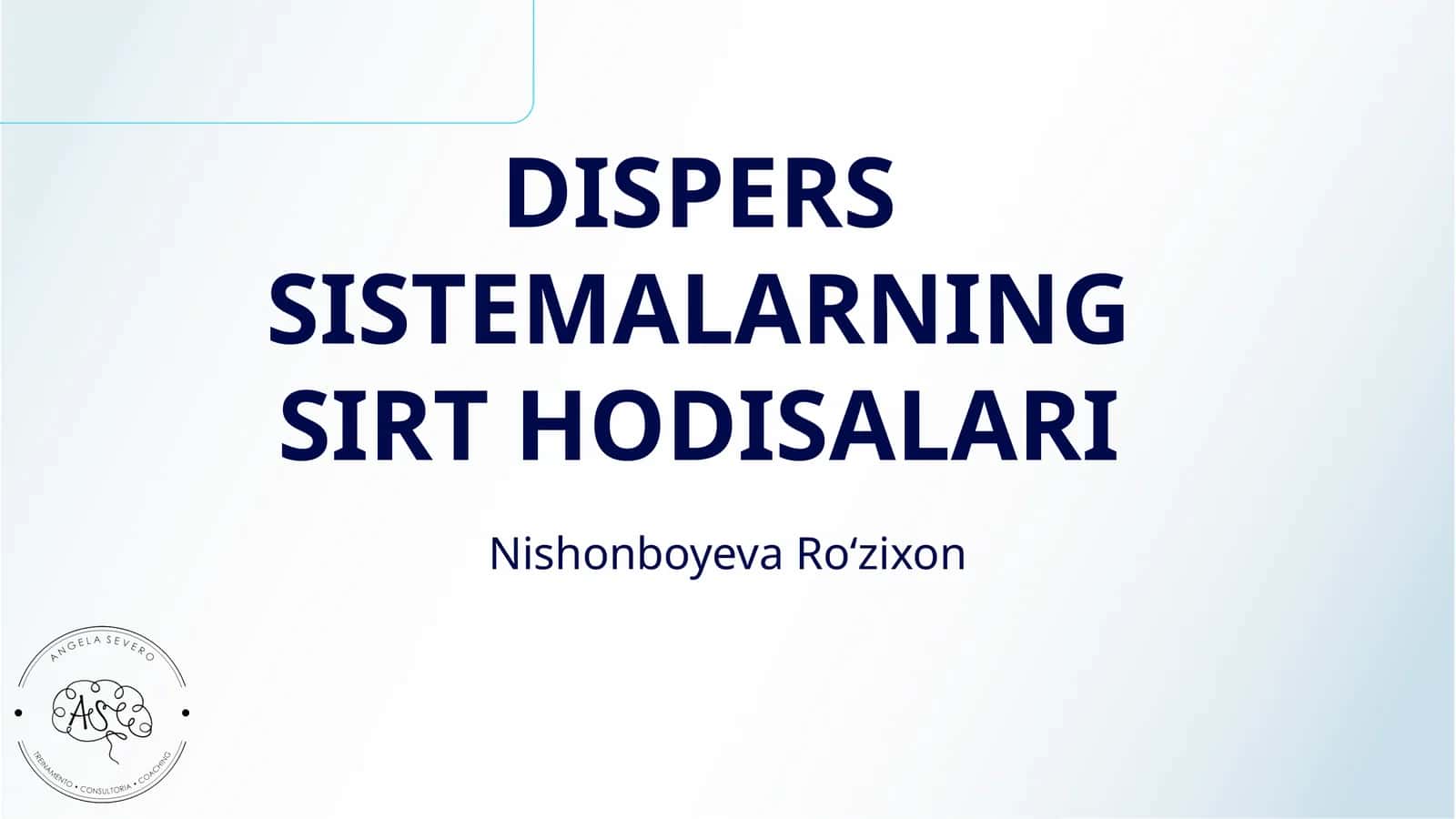 DISPERS SISTEMALARNING SIRT HODISALARI 1