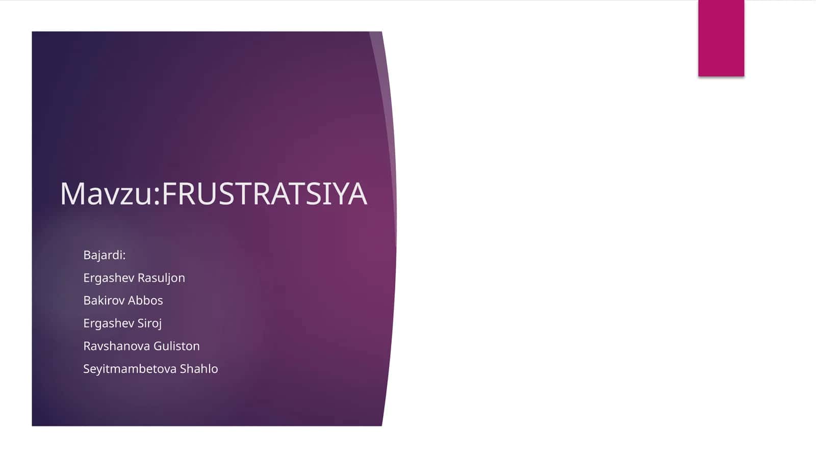 FRUSTRATSIYA 1