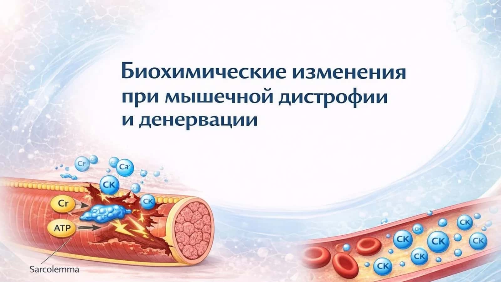 Биохимические изменения при мышечной дистрофии и денервации 1