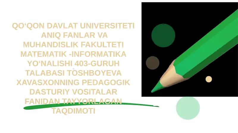 Mavzu:Nazorat qiluvchi pedagogik dasturiy vositalar (krossvordlar) yaratish. 1