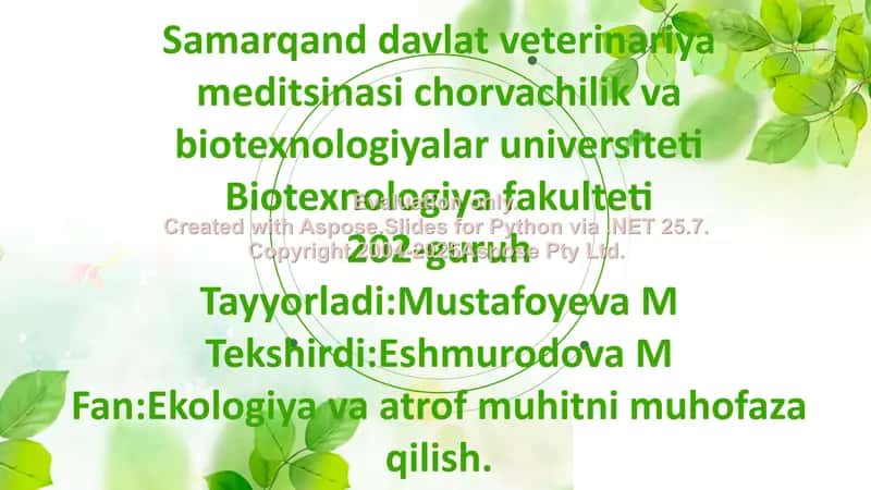 Orol va Orolboʻyi ekologik muammosi va mintaqaviy hamkorlik masalalari 1