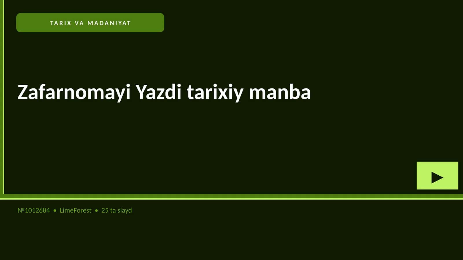 Zafarnomayi Yazdi tarixiy manba 1