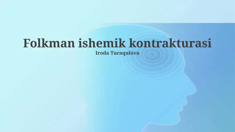 Folkman ishemik kontrakturasi 1