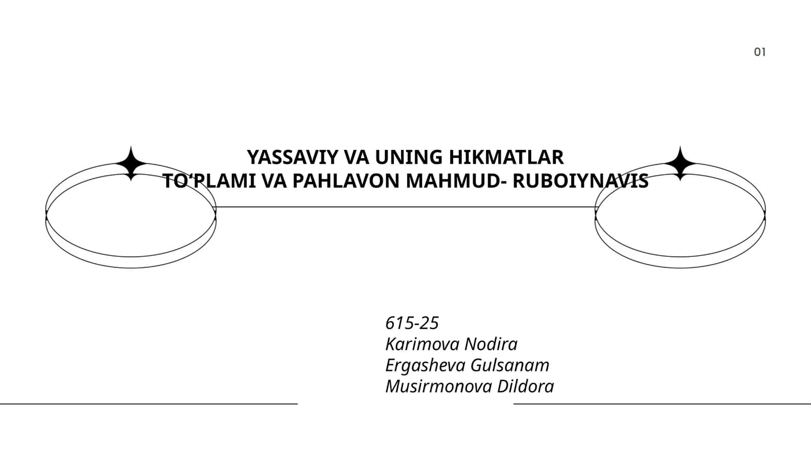 YASSAVIY VA UNING HIKMATLAR TO‘PLAMI VA PAHLAVON MAHMUD- RUBOIYNAVIS 1