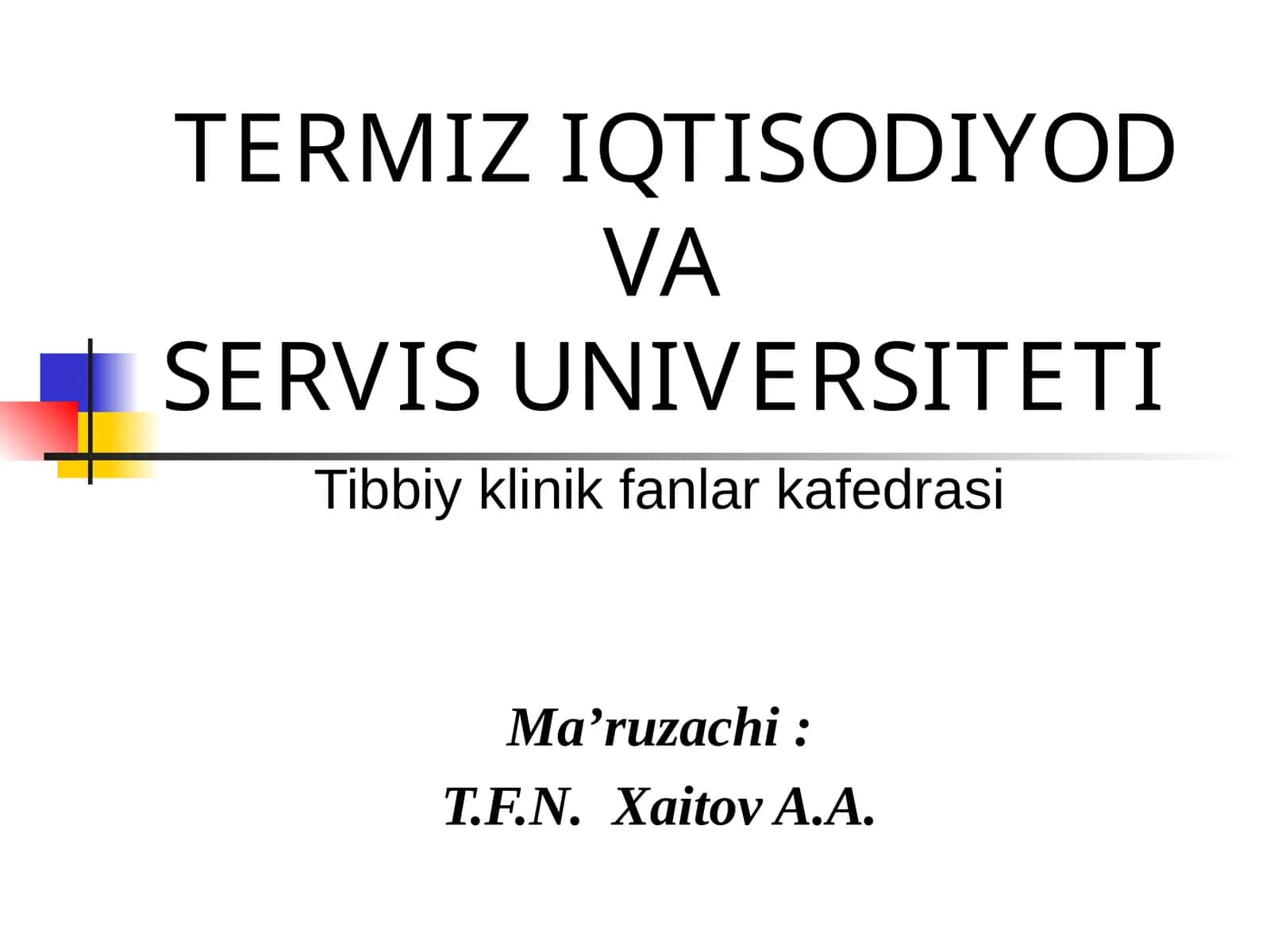 Termiz Iqtisodiyod Vaservis Universiteti 1
