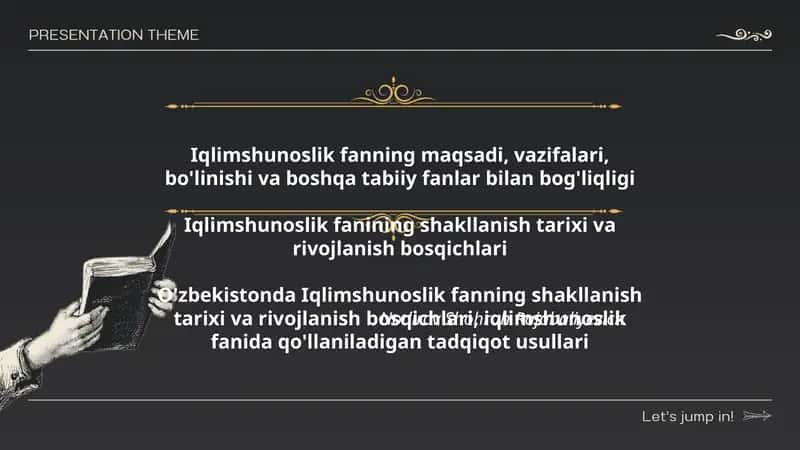 Iqlimshunoslik fanining shakllanish tarixi va rivojlanish bosqichlari 1