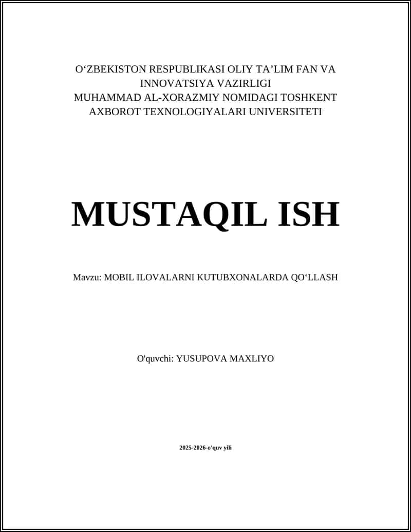 MOBIL ILOVALARNI KUTUBXONALARDA QO‘LLASH 1