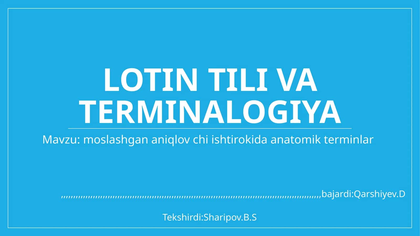 Moslashgan aniqlovchili anatomik terminlar/lotin tili 1