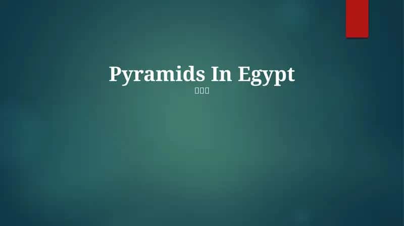 Pyramids In Egypt 1