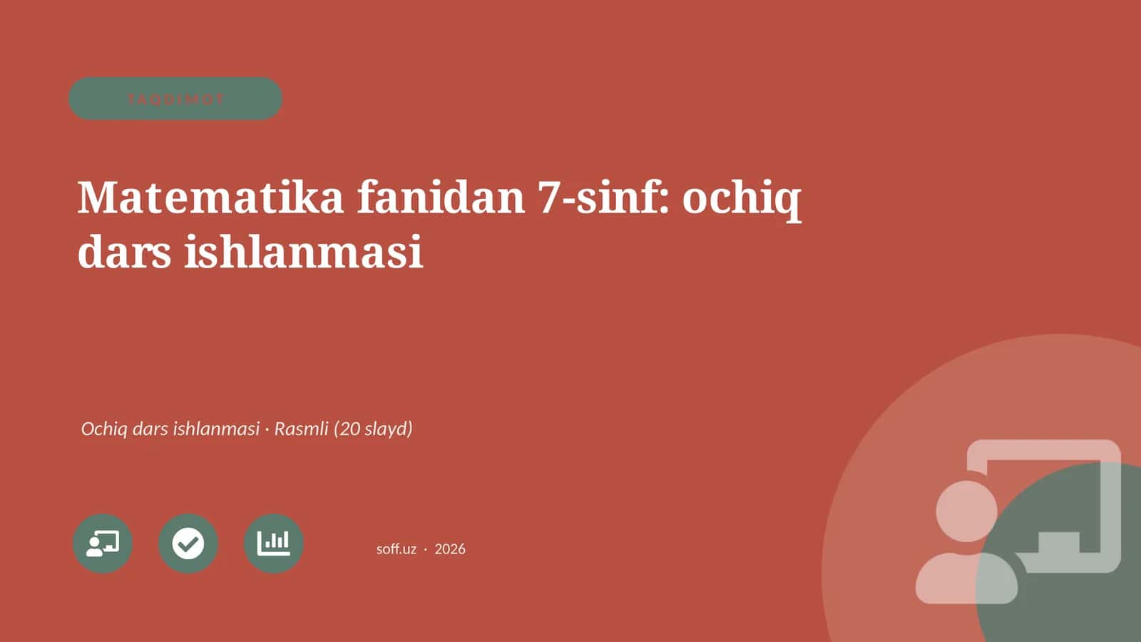 Matematika fanidan 7-sinf: ochiq dars ishlanmasi 1