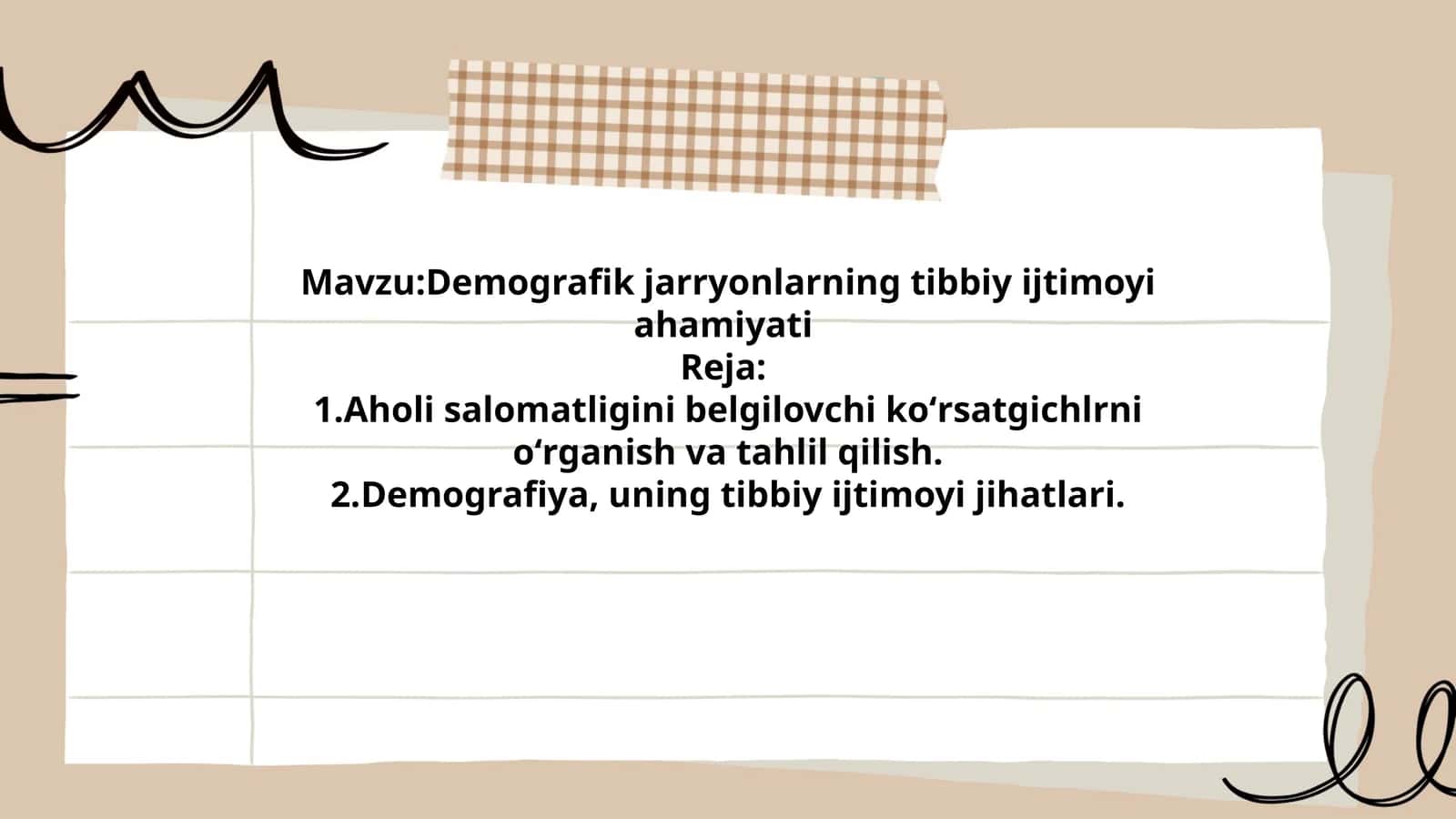 Demografik jarryonlarning tibbiy ijtimoyi ahamiyati 1