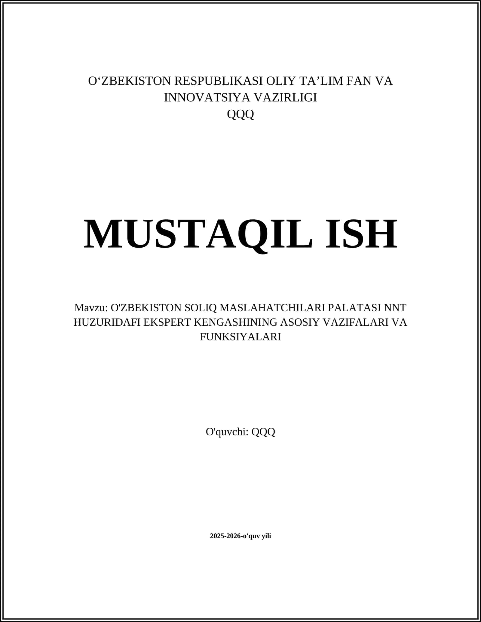 O'ZBEKISTON SOLIQ MASLAHATCHILARI PALATASI NNT HUZURIDAFI EKSPERT KENGASHINING ASOSIY VAZIFALARI VA FUNKSIYALARI 1