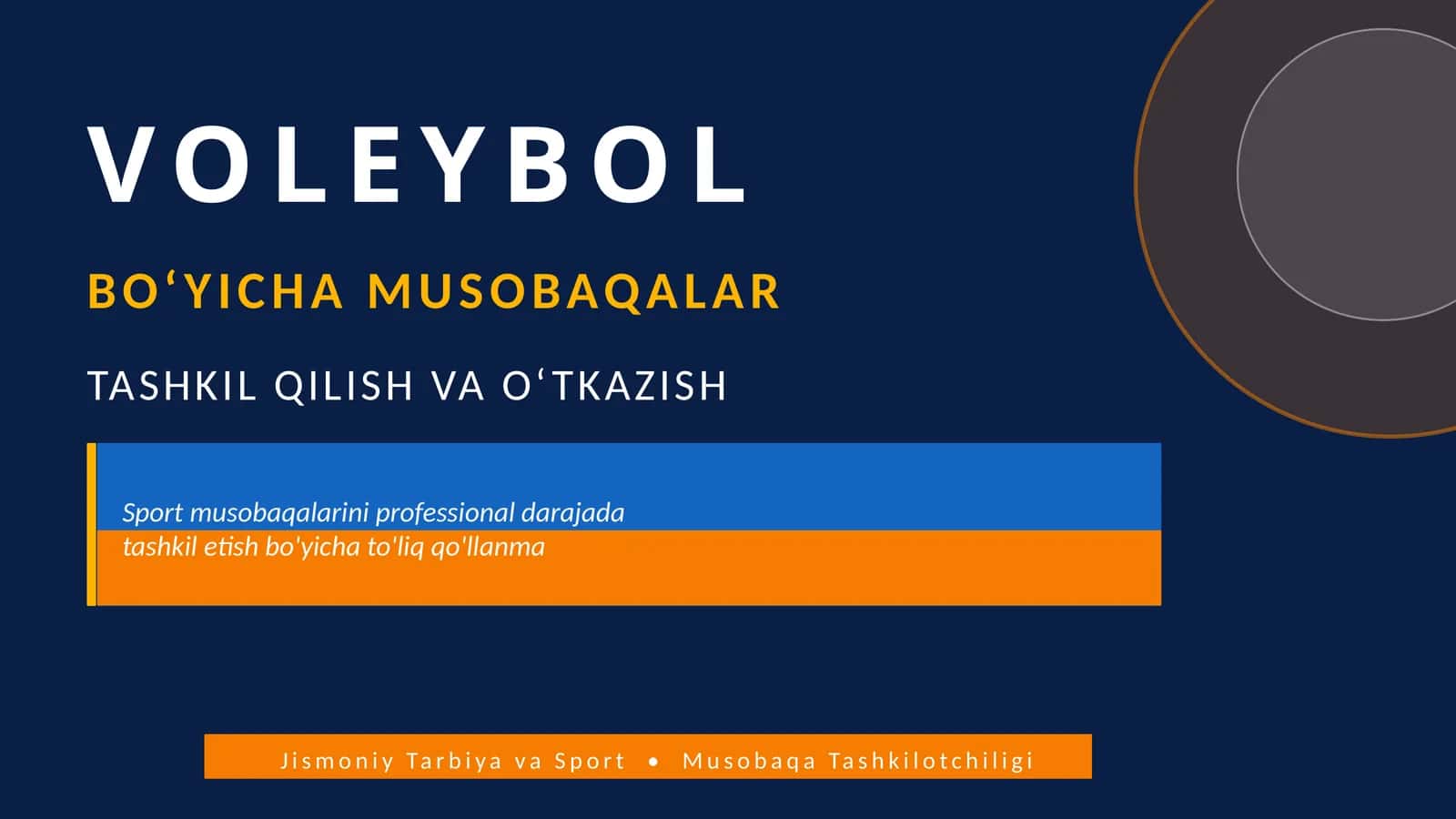 Voleybol musobaqalarini tashkillash 1