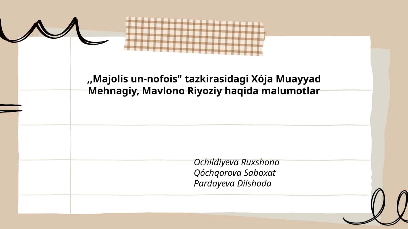 Xója Muayyad Mehnagiy va uning hayoti 1