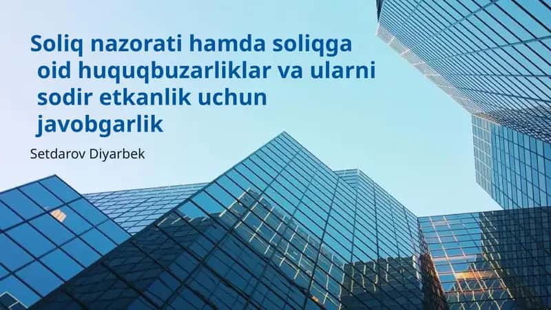 Soliq nazorati tizimi 1