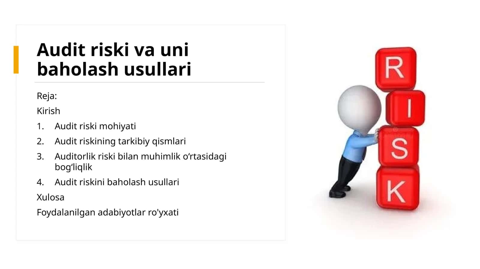 Audit riskini baholash usullari 1