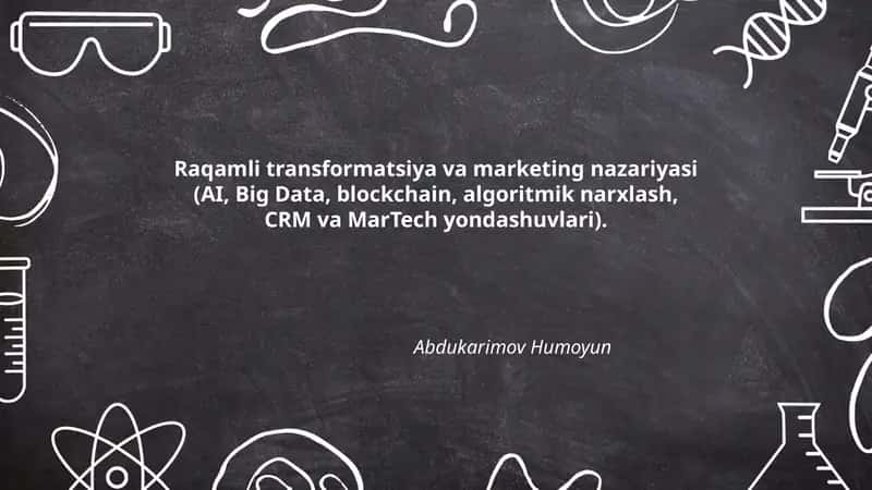 Raqamli transformatsiya va marketing nazariyasi 1