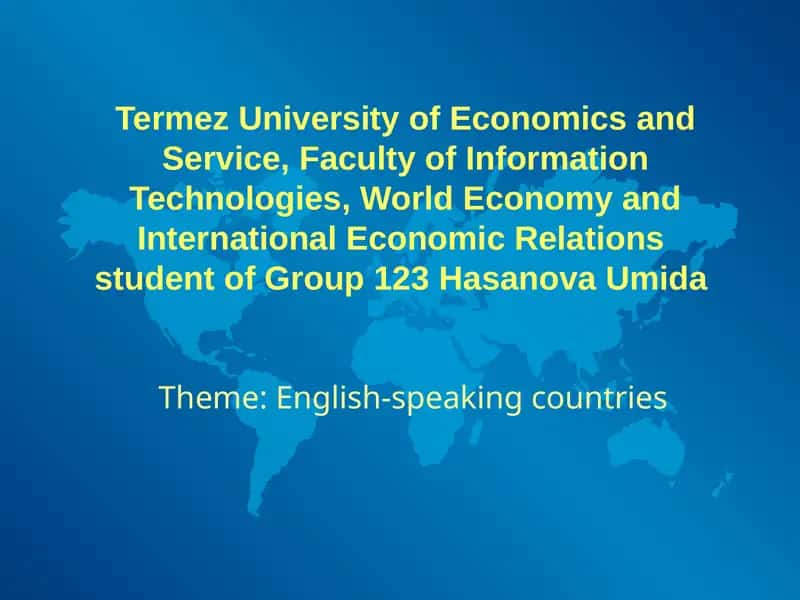 English-speaking countries 1
