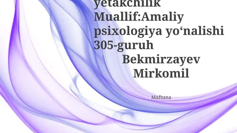 Sport faoliyatida yetakchilik 1