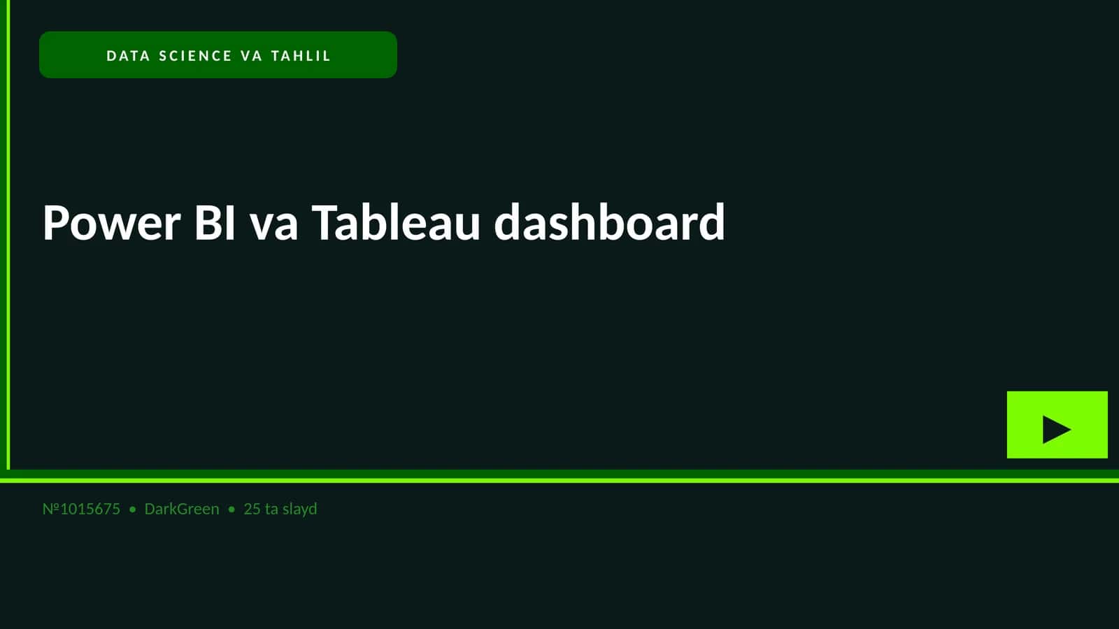 DATA SCIENCE VA TAHLIL 1
