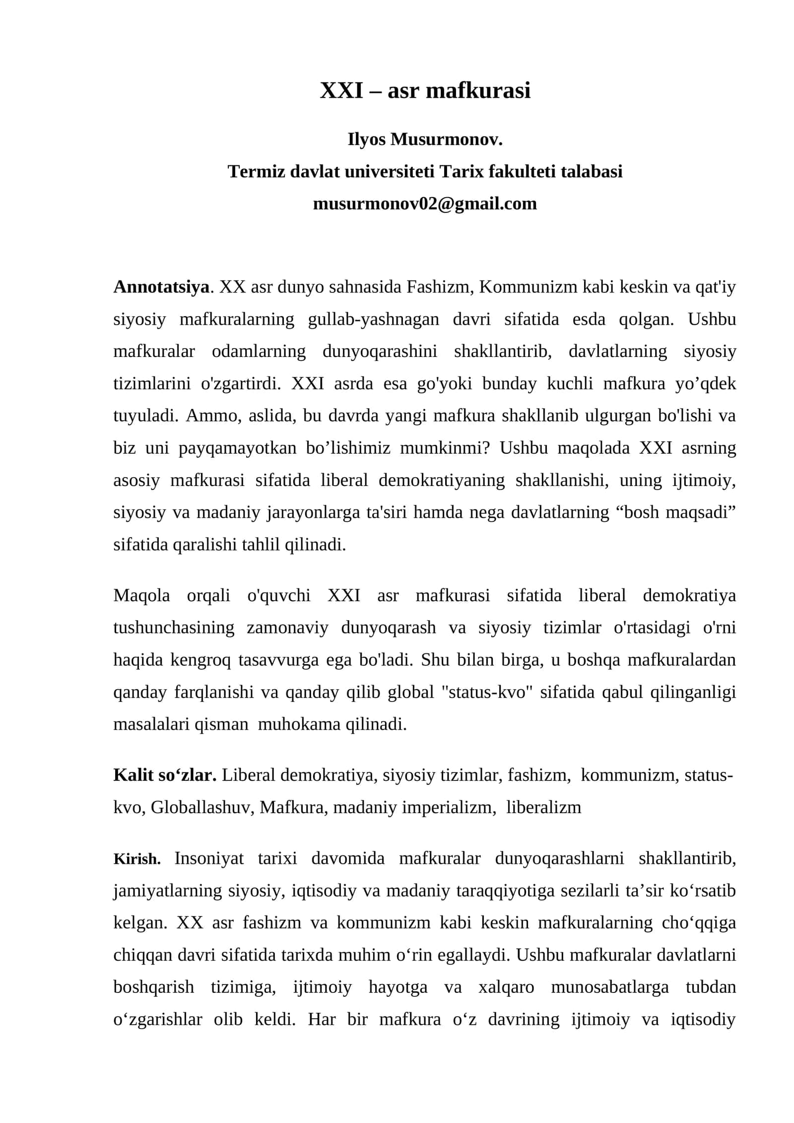 XXI – asr mafkurasi 1