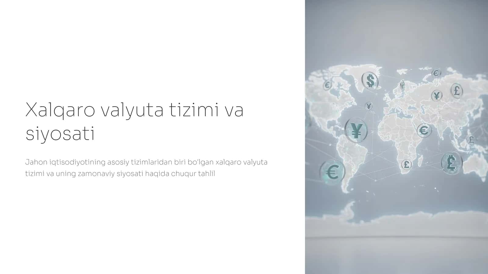Xalqaro valyuta tizimi va siyosati 1