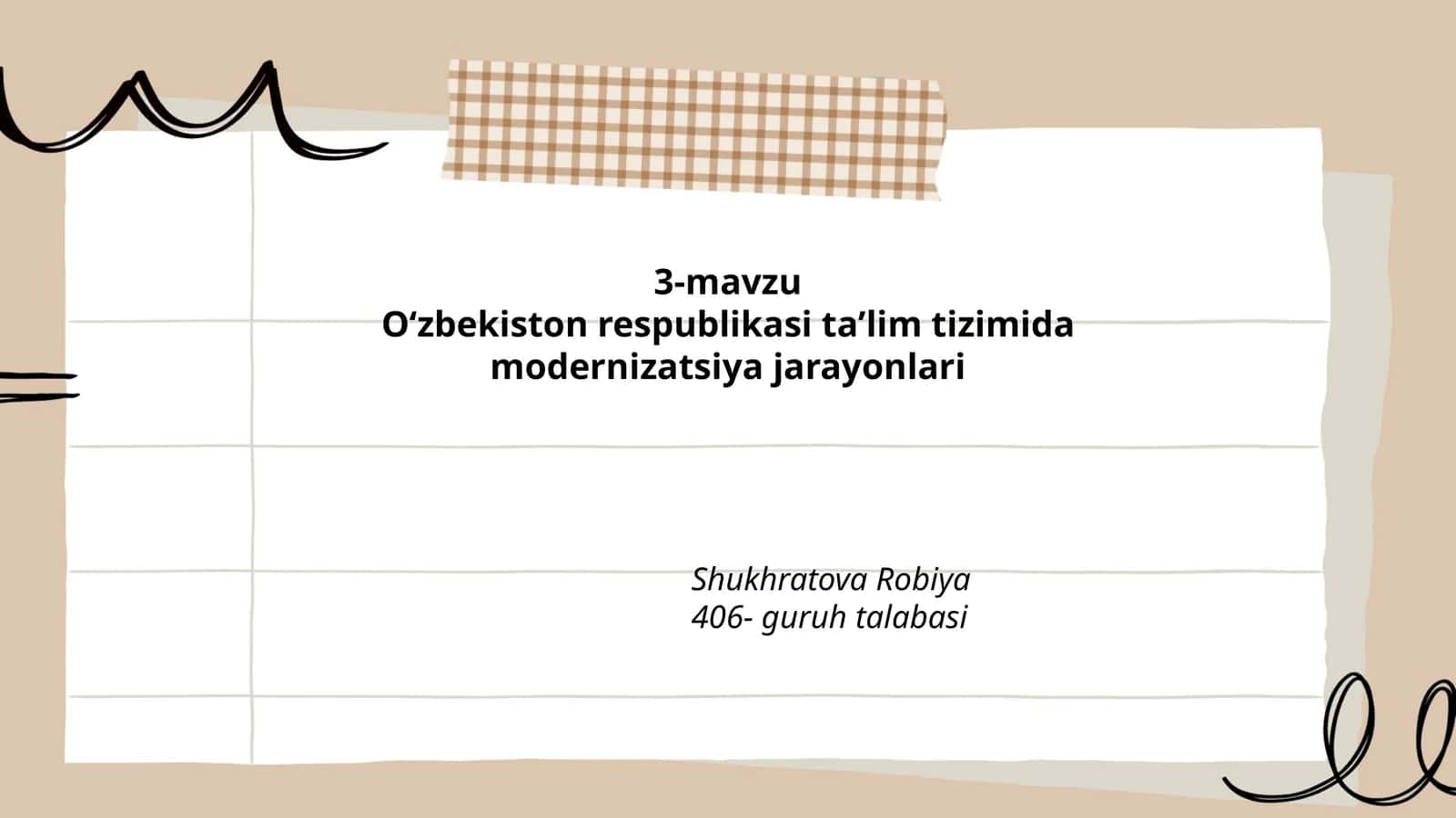 Oʻzbekiston respublikasi taʼlim tizimida modernizatsiya jarayonlari 1