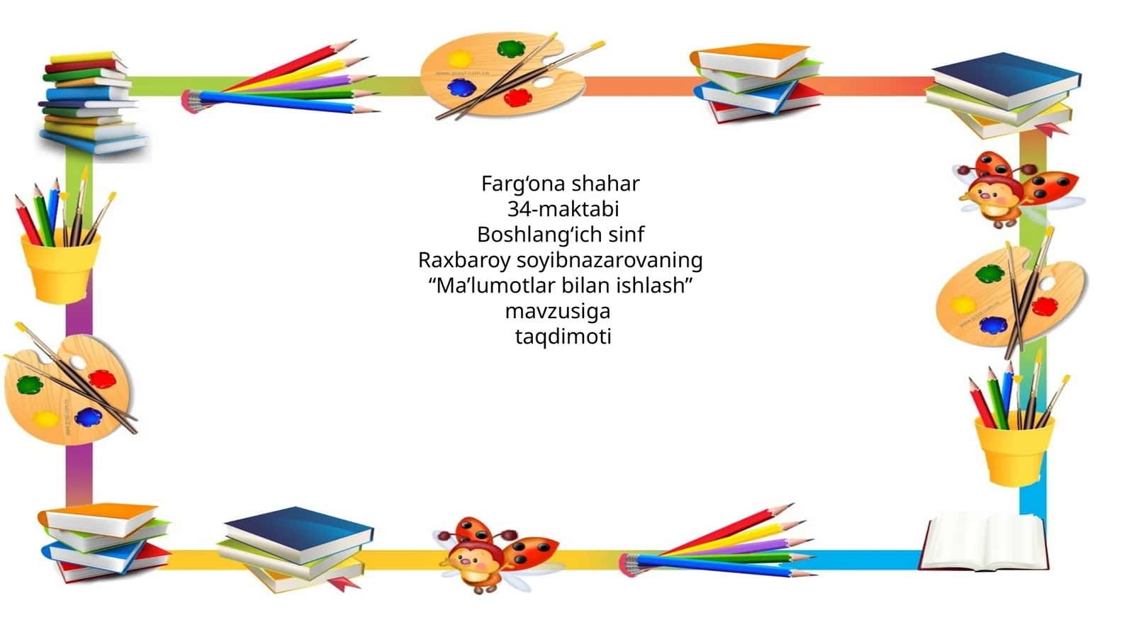 Ma’lumotlar bilan ishlash 1