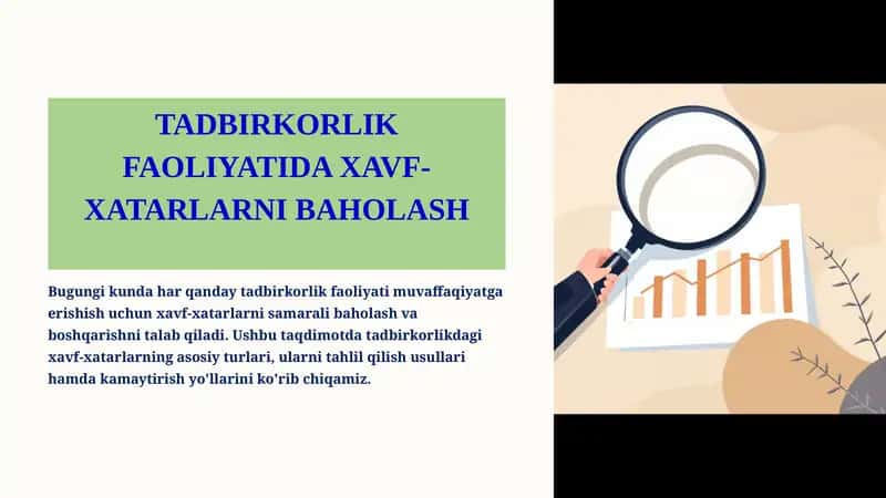 Xavf-xatarlarni Baholash 1