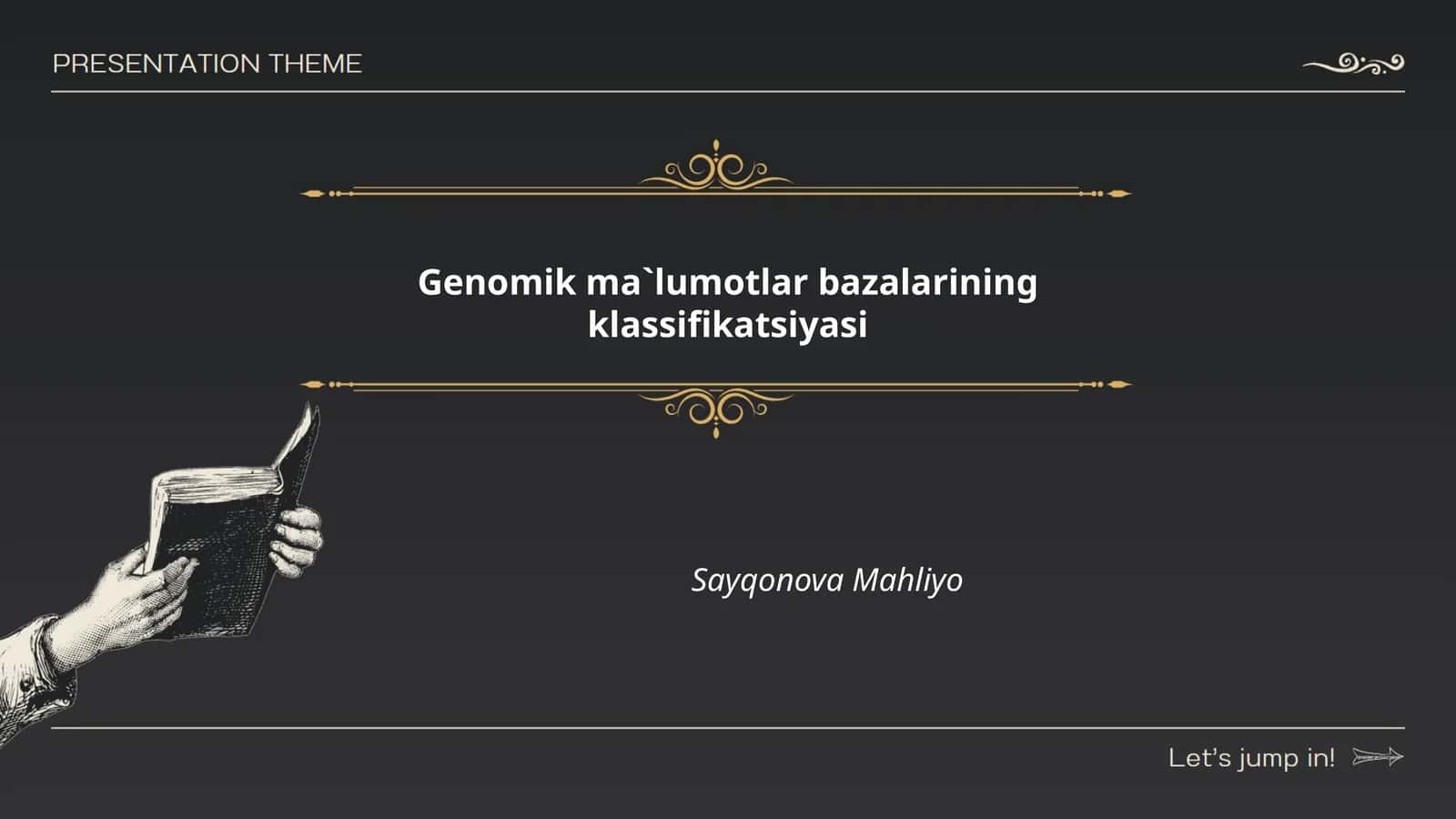 Genomik ma`lumotlar bazalarining klassifikatsiyasi 1