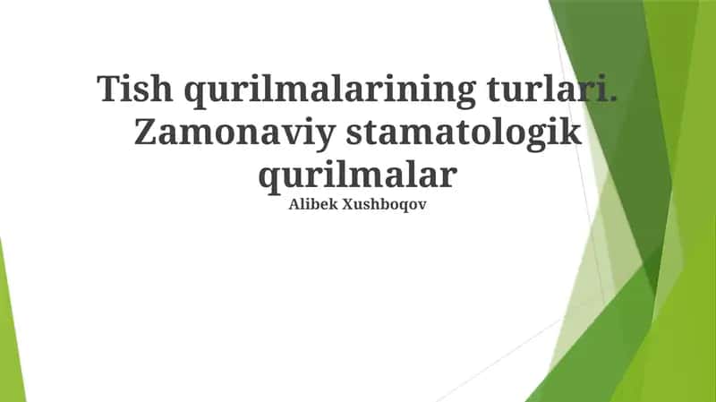Zamonaviy Stomatologik Asbob-uskunalar 1
