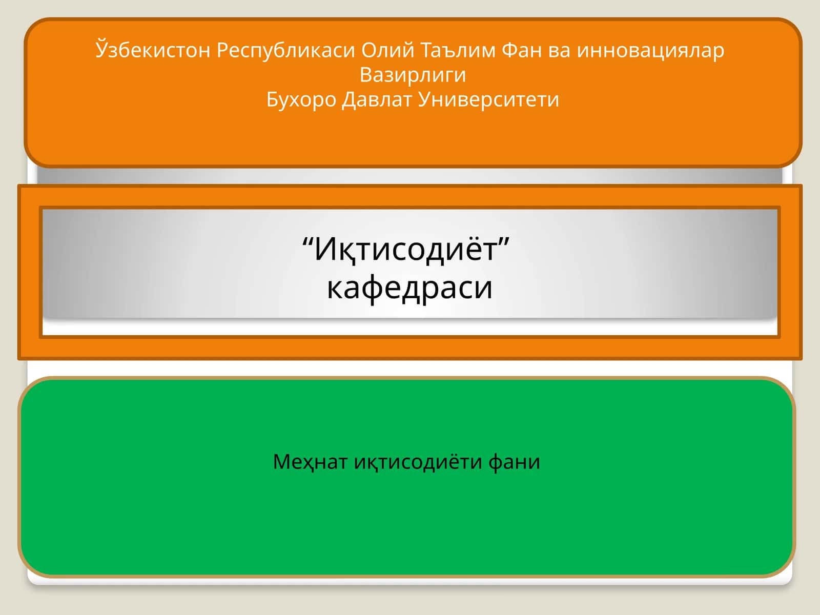 Меҳнат иқтисодиёти фани 1
