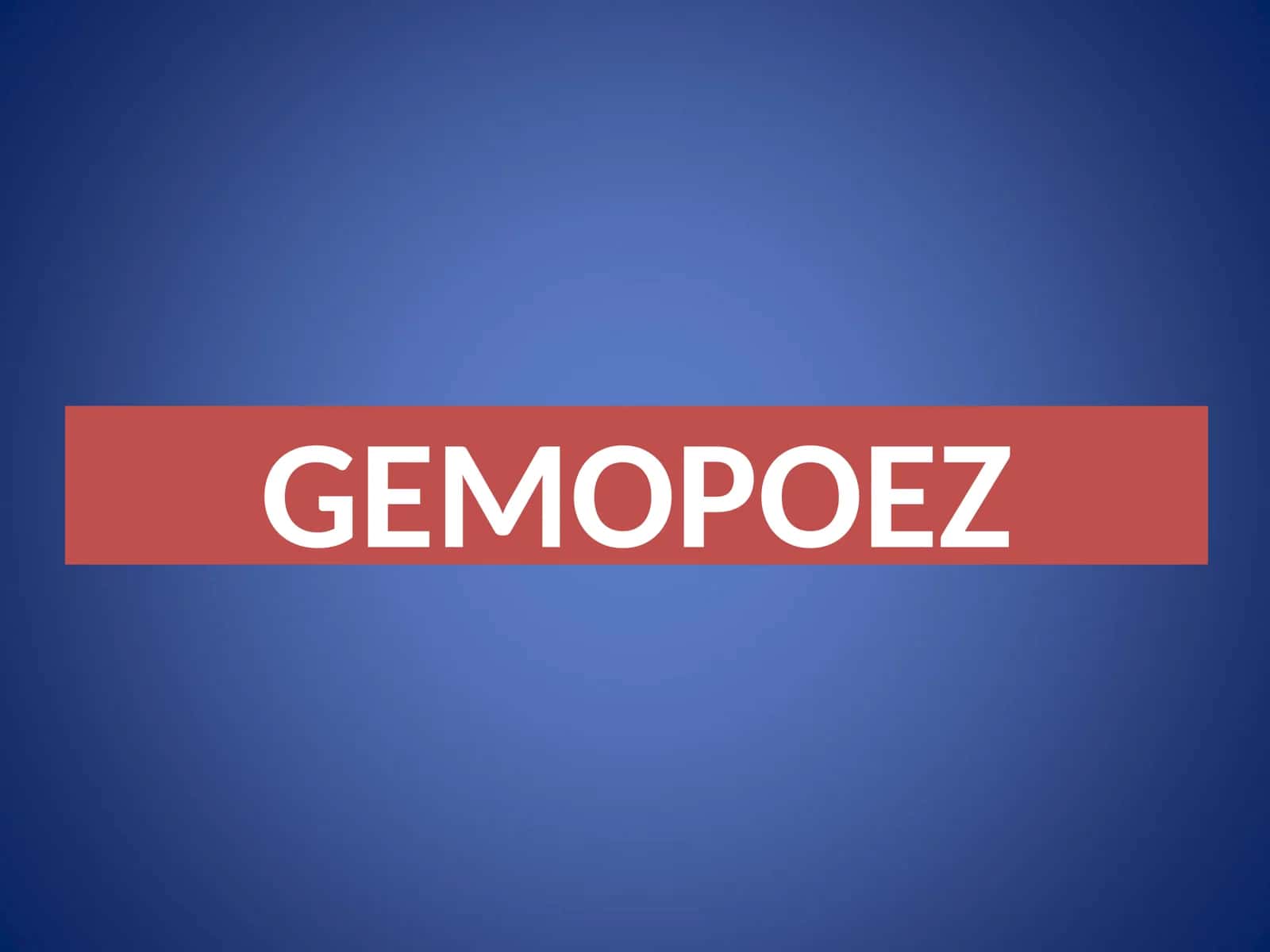 GEMOPOEZ 1