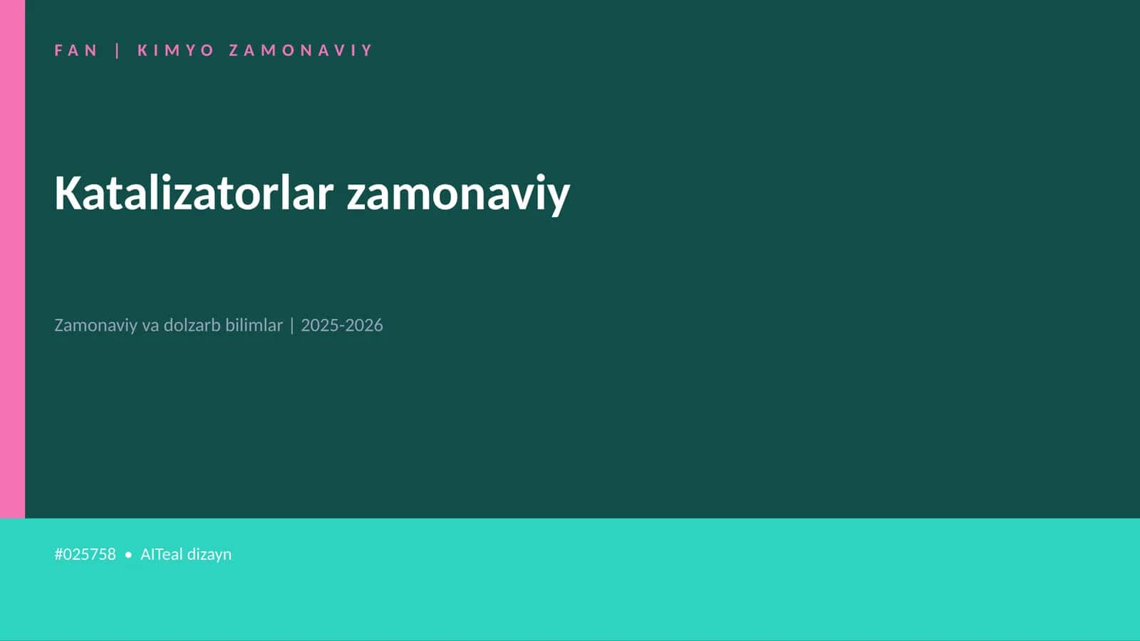 KIMYO ZAMONAVIY 1