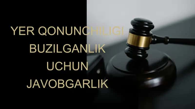 Yer qonunchiligini buzganlik uchun javobgarlik 1