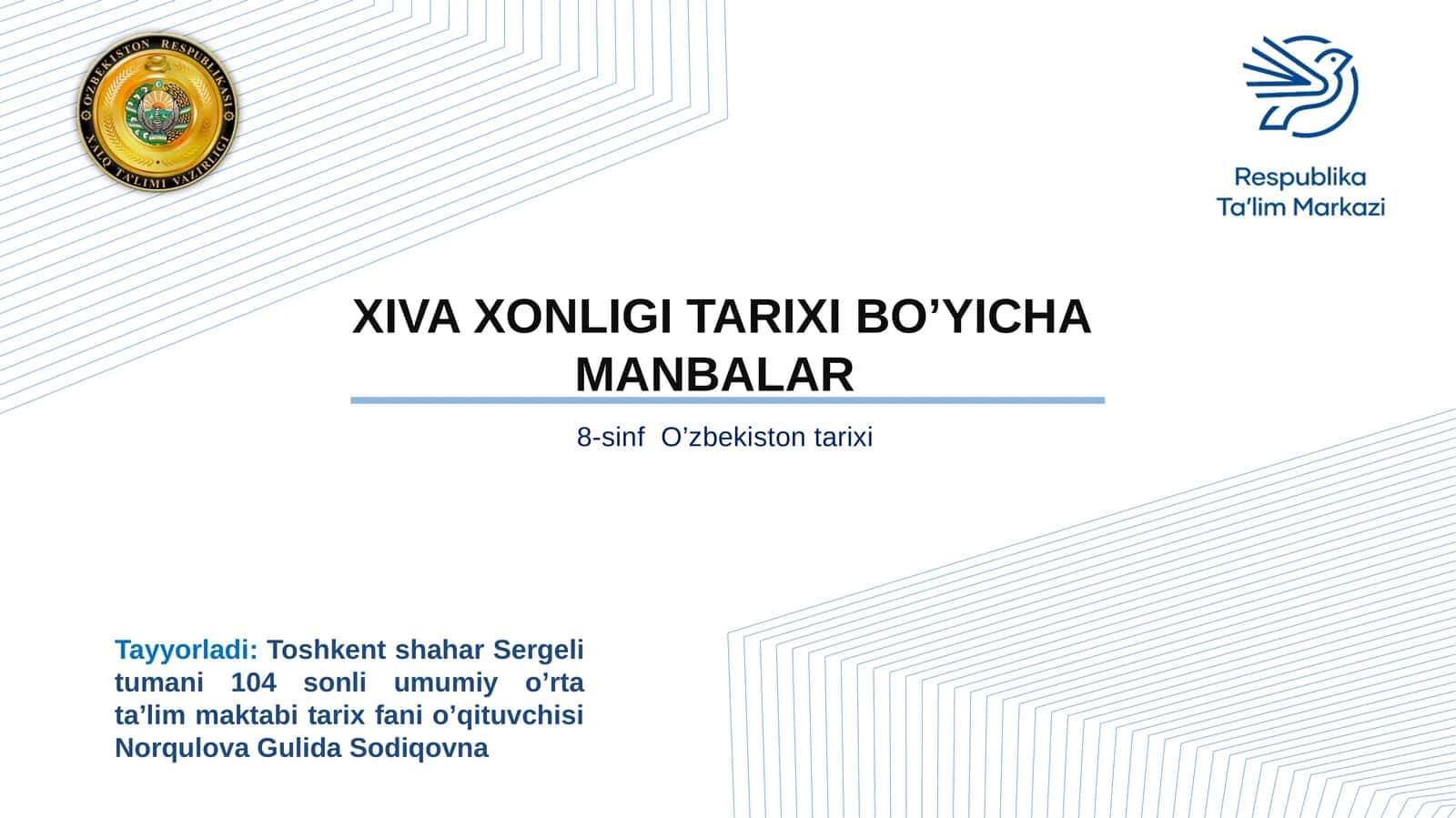 XIX-XIX asrning birinchi yarmida Xiva xonligi tarixi bo'yicha manbalar 1