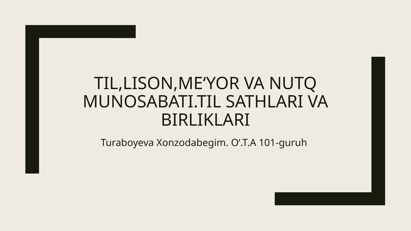 Til,lison,nutq munosabati.UMIS va AHVO 1