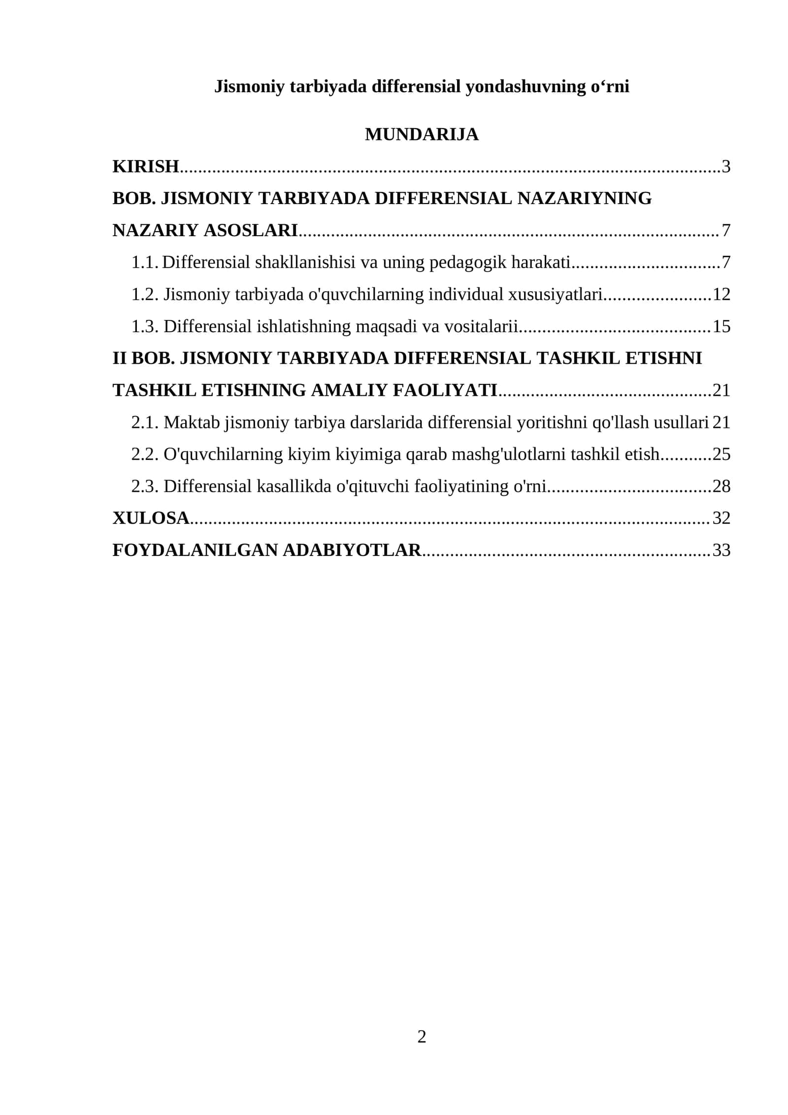 Jismoniy tarbiyada differensial yondashuvning o‘rni 1