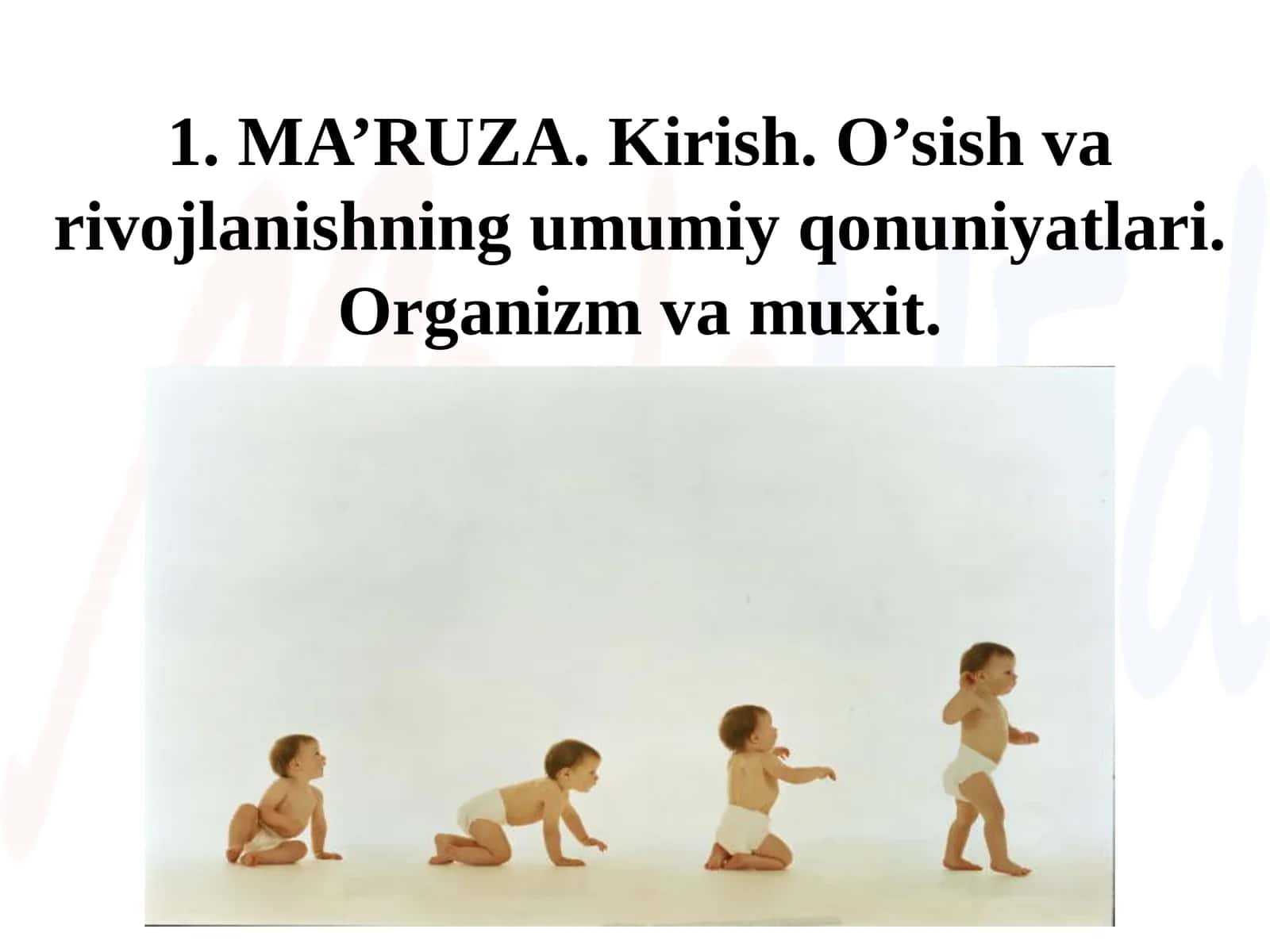 Bolalarning yosh fiziologiyasi va gigienasi 1