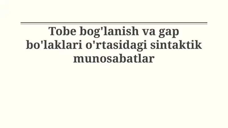 Ega va kesim o'rtasidagi moslashuvning sintaktik ahamiyati 1