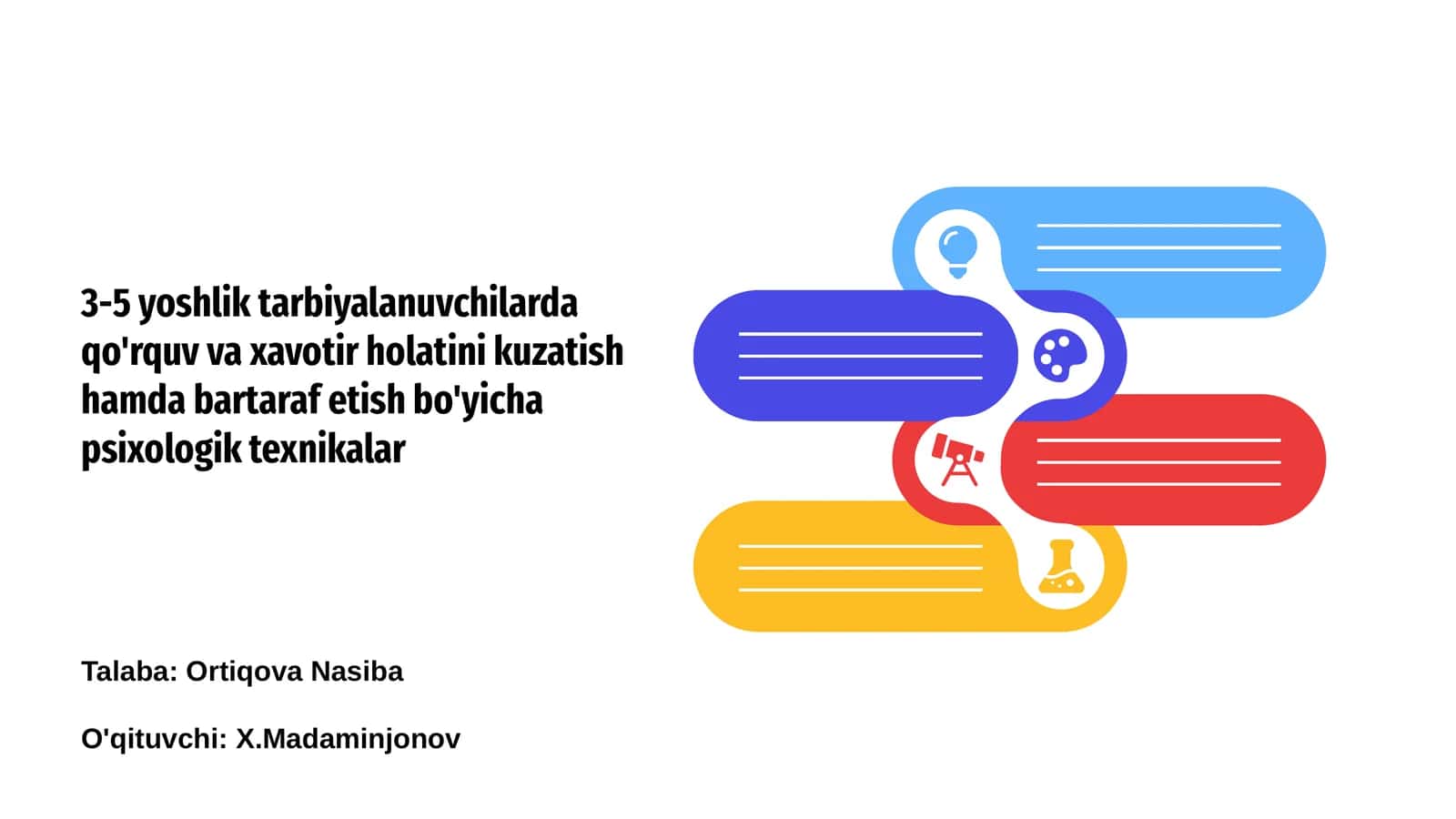 Kichik yoshdagi qo'rquv va xavotirlarning o'ziga xos xususiyatlari 1