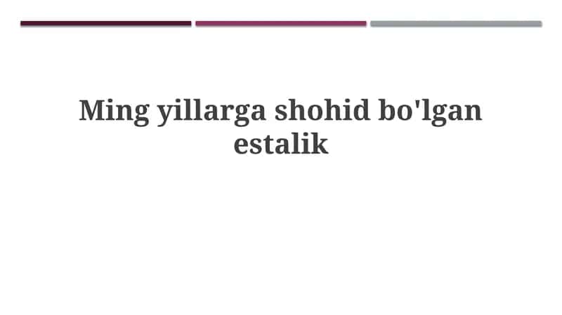 Mingyillargashohidbo'lganestalik 1