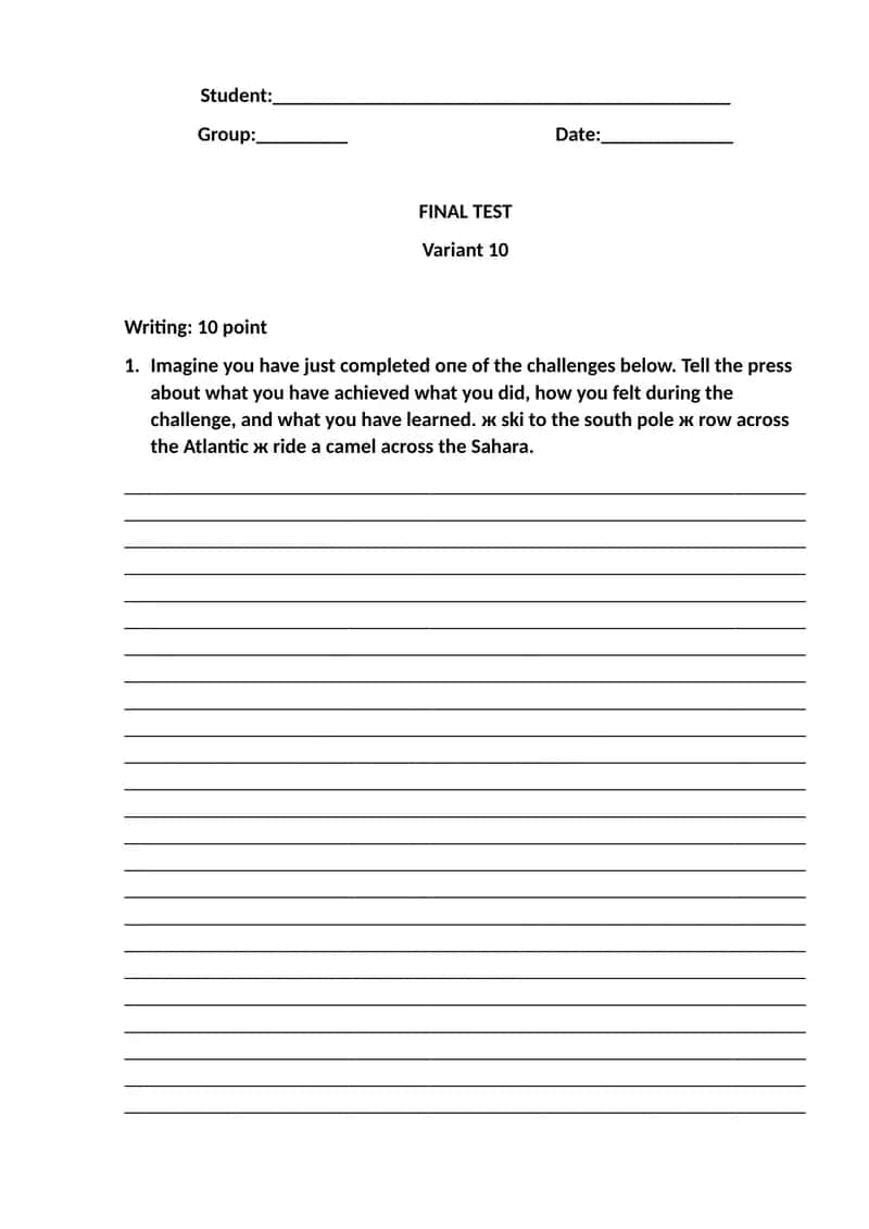 FINAL TEST Variant 10 1
