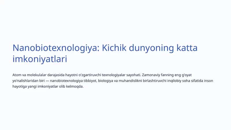 Nanobiotexnologiya 1