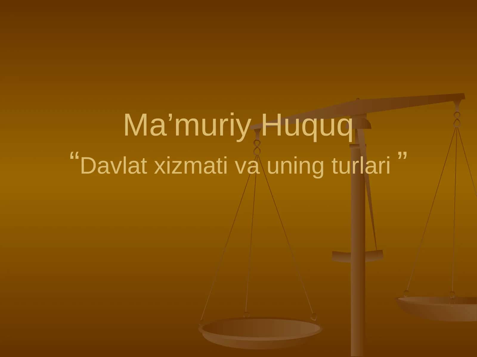Davlat xizmati va uning turlari 1