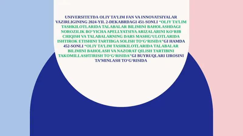 Oliy ta’lim tashkilotlarida talabalar bilimini baholash 1
