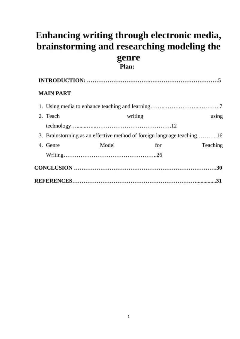 Enhancing writing through electronic media 1