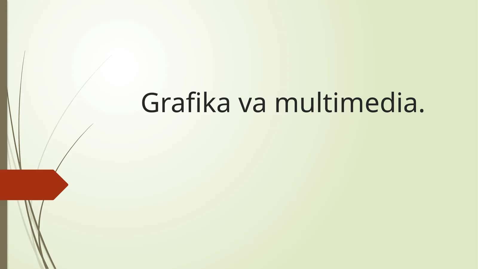 Grafika va multimedia 1
