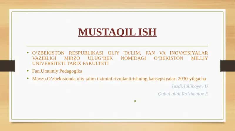 O‘zbekistonda oliy talim tizimini rivojlantirishning kansepsiyalari 2030-yilgacha 1