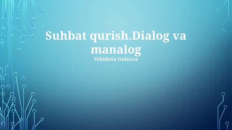 Dialog va Monologning Farqlari 1
